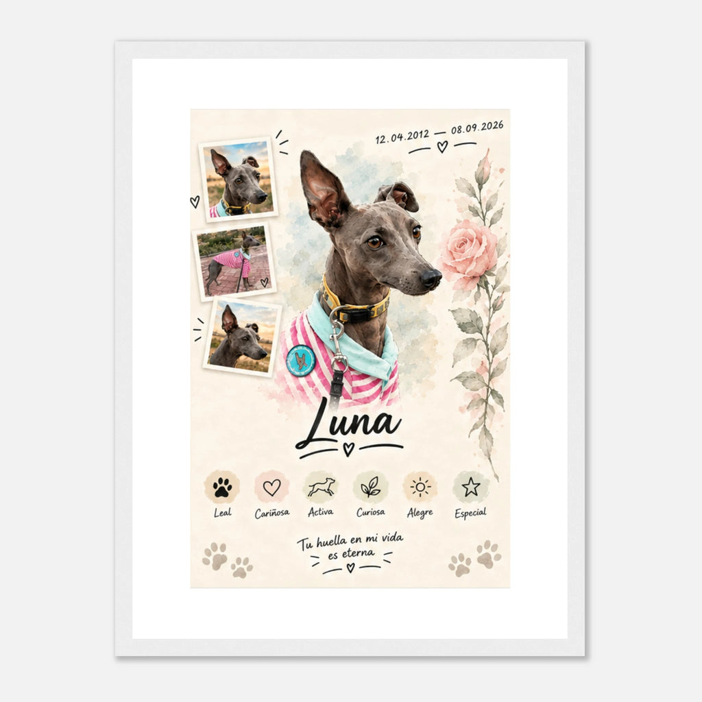 Retrato personalizado de mascota estilo Rosa – vista 19