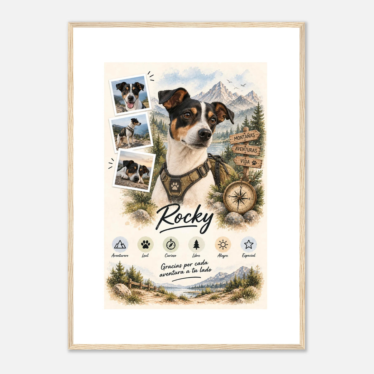 Retrato personalizado de mascota estilo Aventurero – vista 6