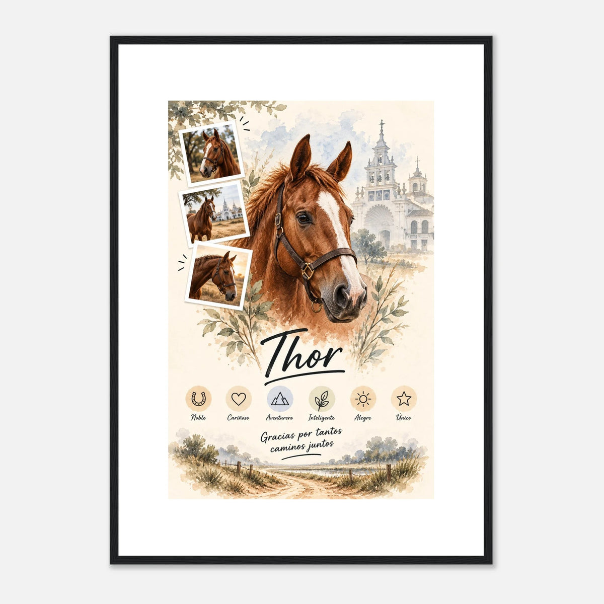 Retrato personalizado de mascota estilo Caballos – vista 4