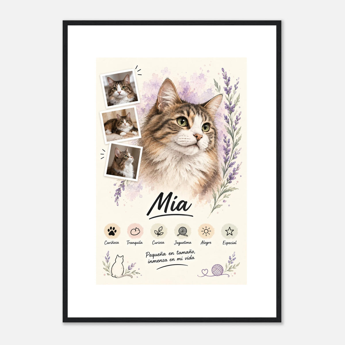 Retrato personalizado de mascota estilo Lavanda – vista 3