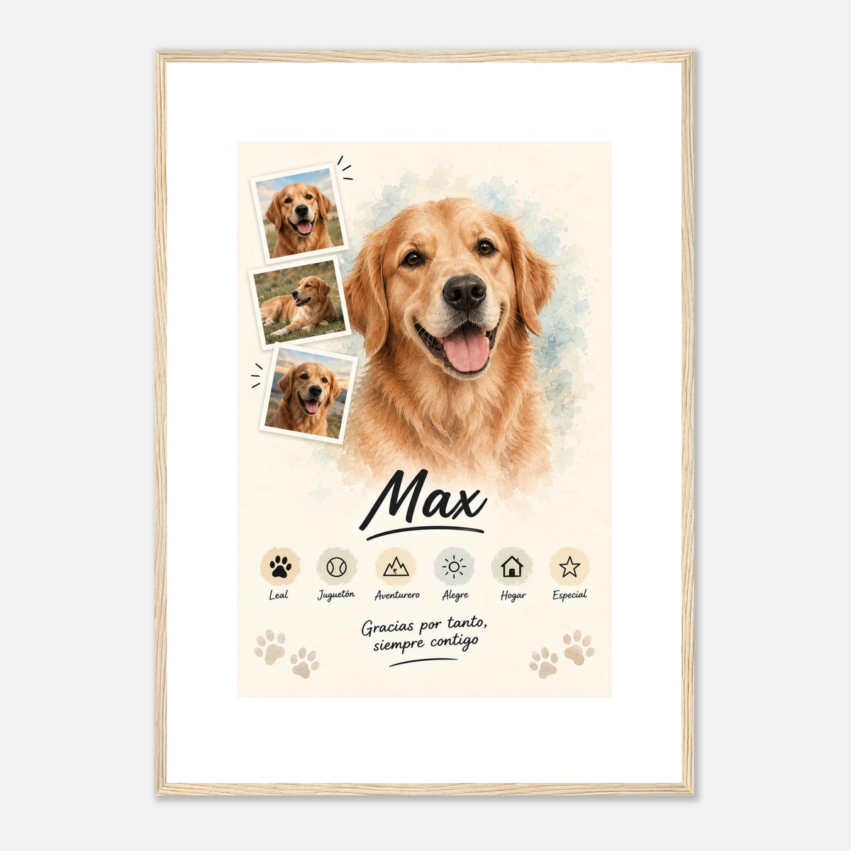 Retrato personalizado de mascota estilo Clásico – vista 3