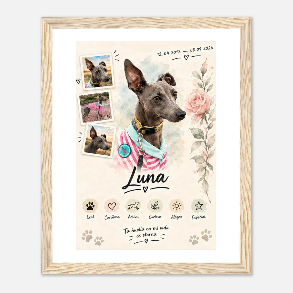 Retrato personalizado de mascota estilo Rosa – vista 21