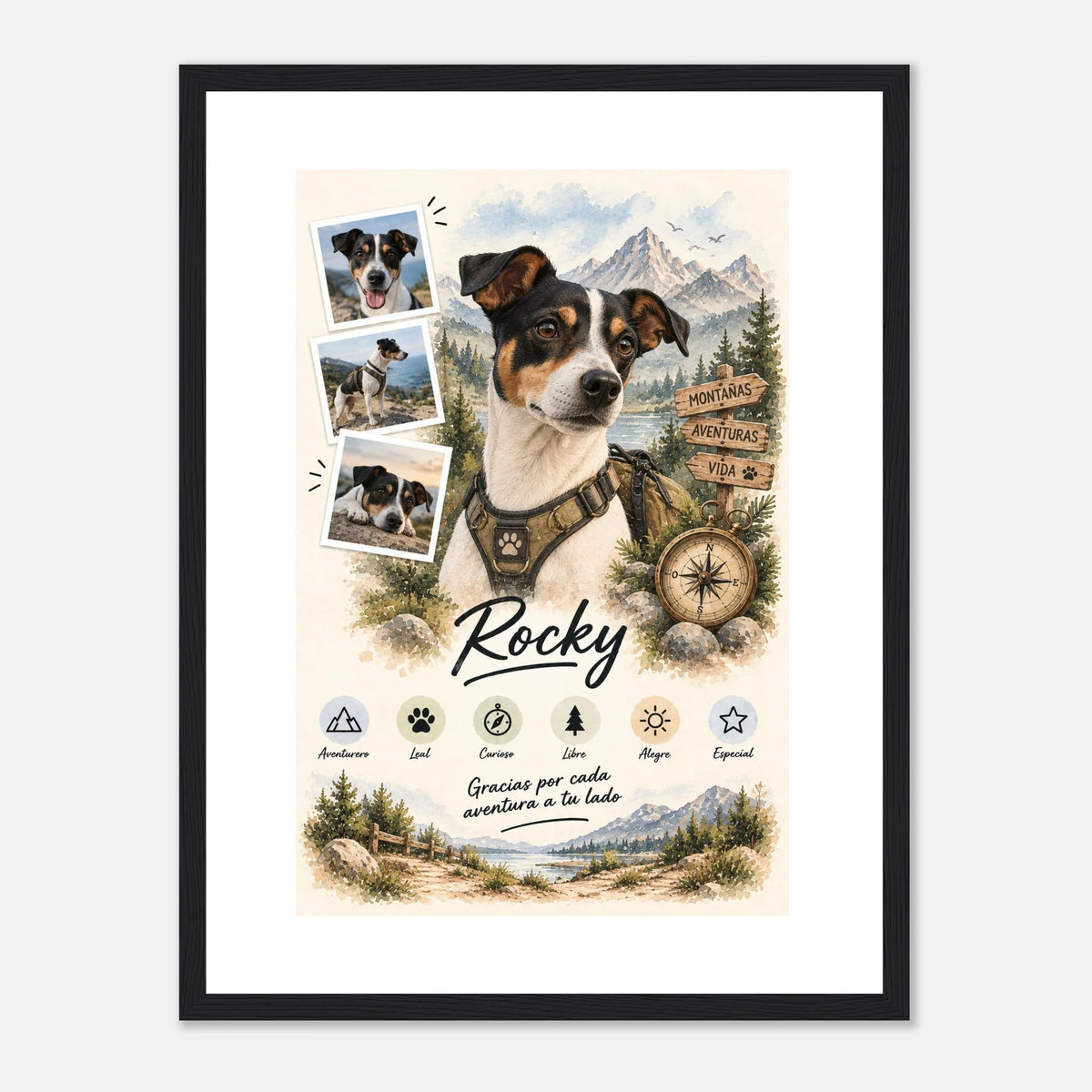 Retrato personalizado de mascota estilo Aventurero – vista 5
