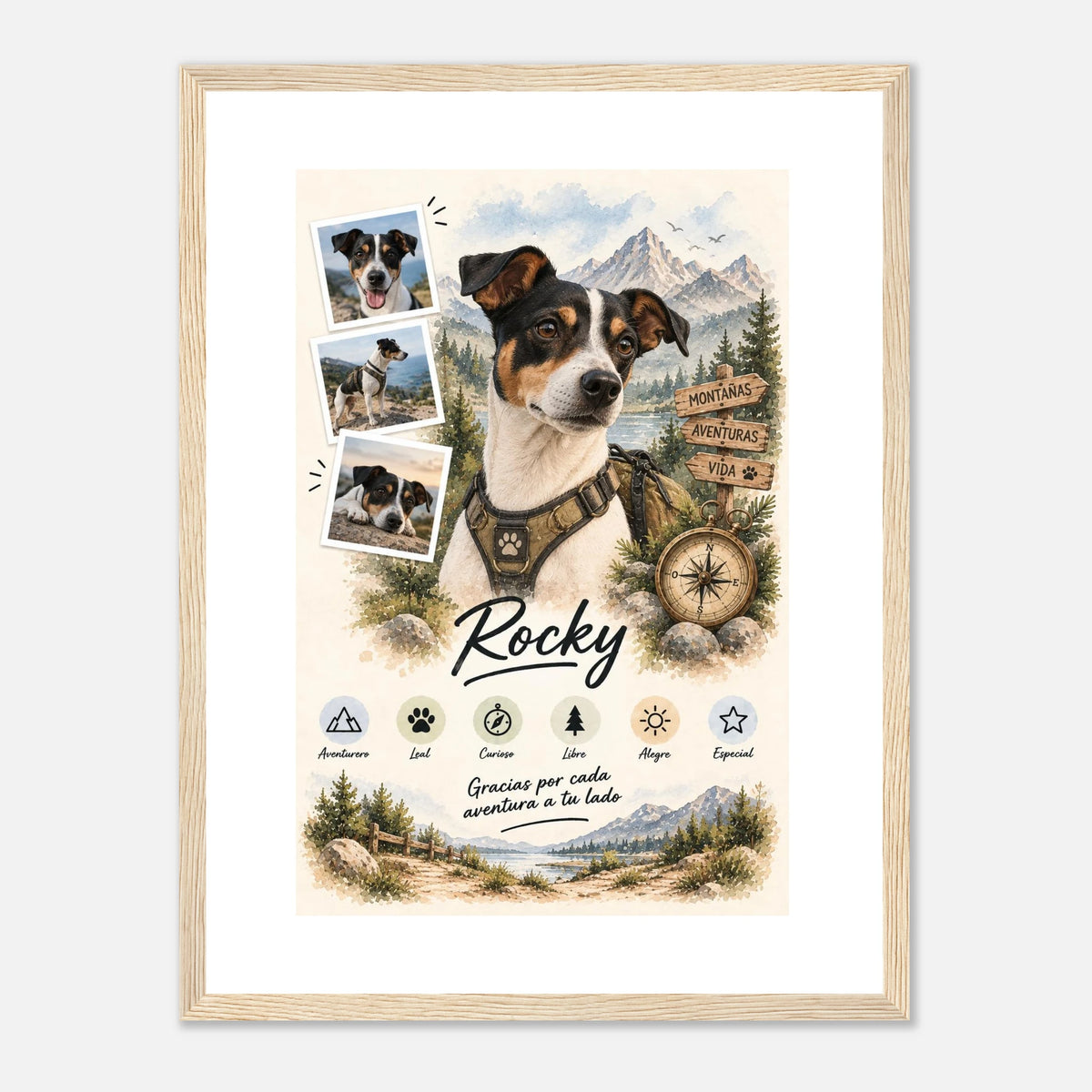 Retrato personalizado de mascota estilo Aventurero – vista 8