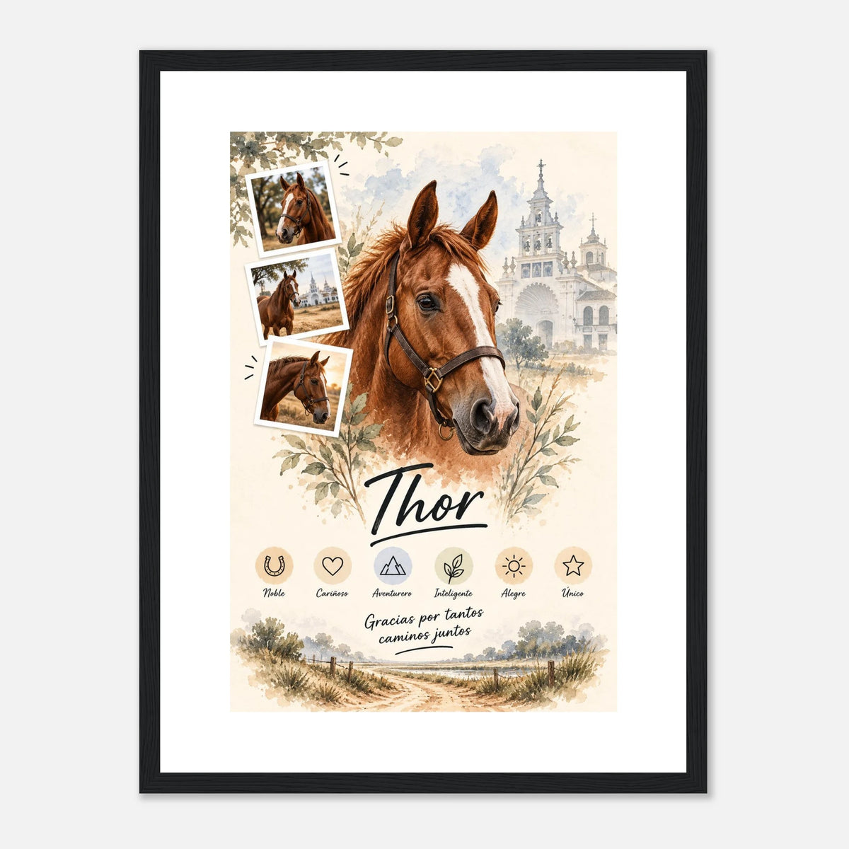 Retrato personalizado de mascota estilo Caballos – vista 3