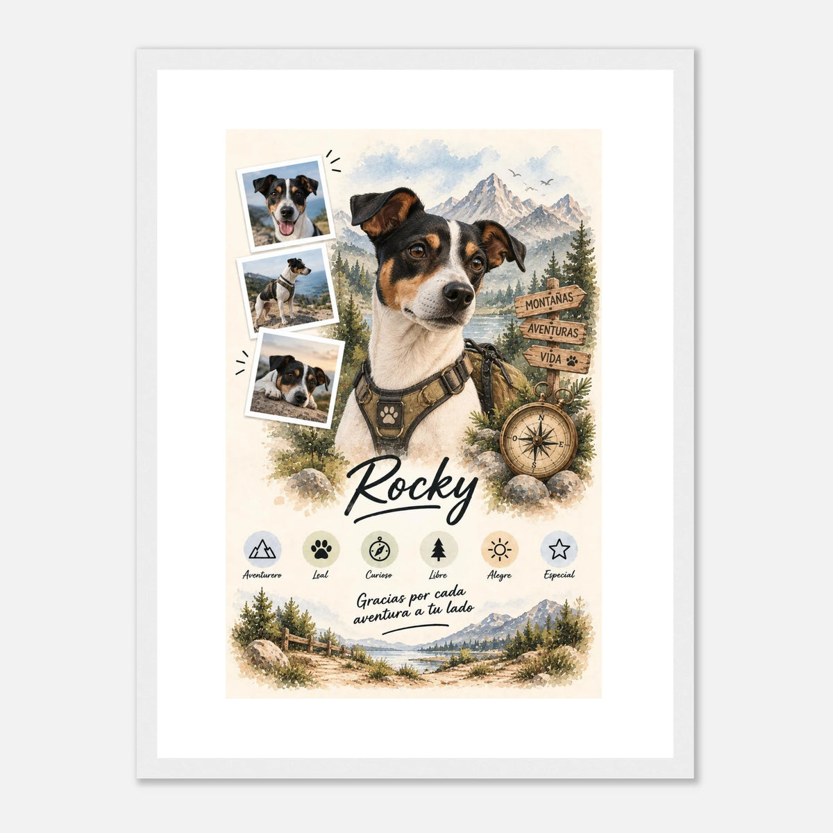 Retrato personalizado de mascota estilo Aventurero – vista 7