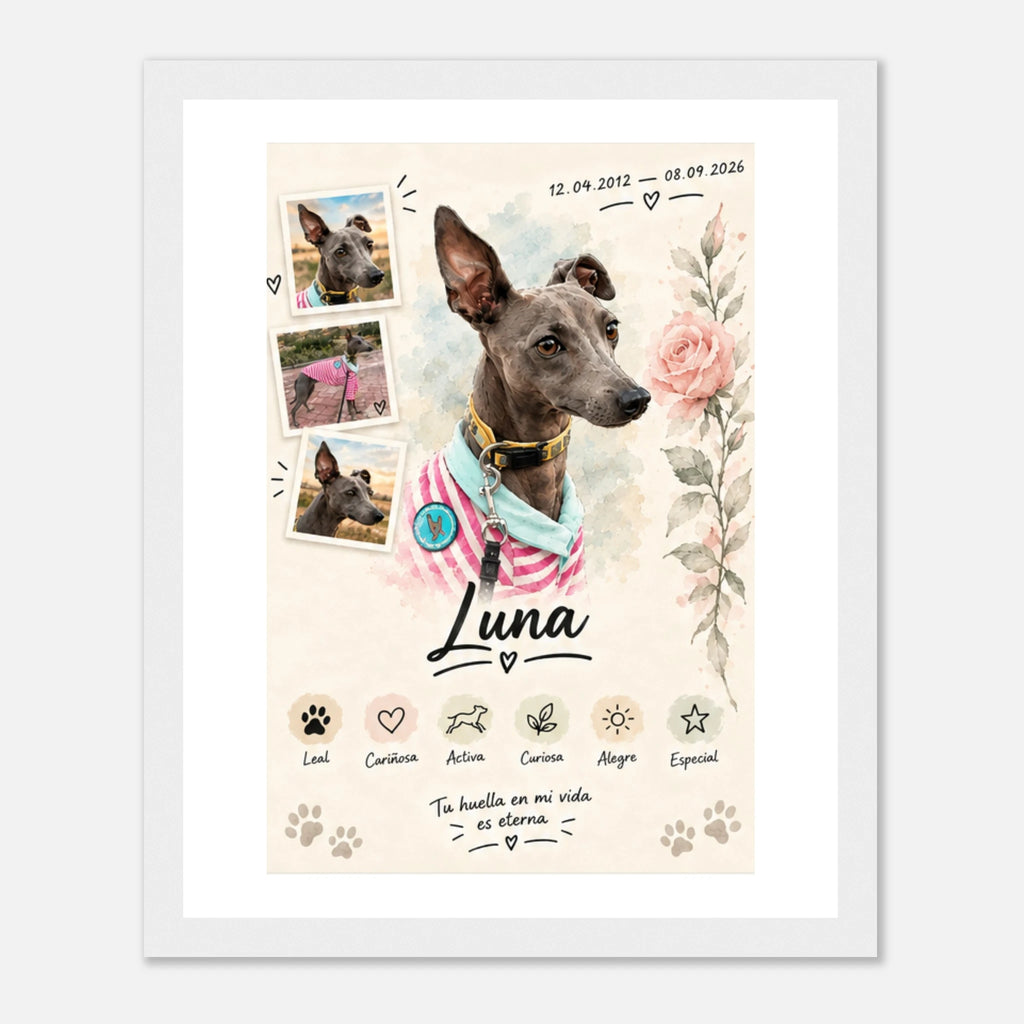 Retrato personalizado de mascota estilo Rosa – vista 14