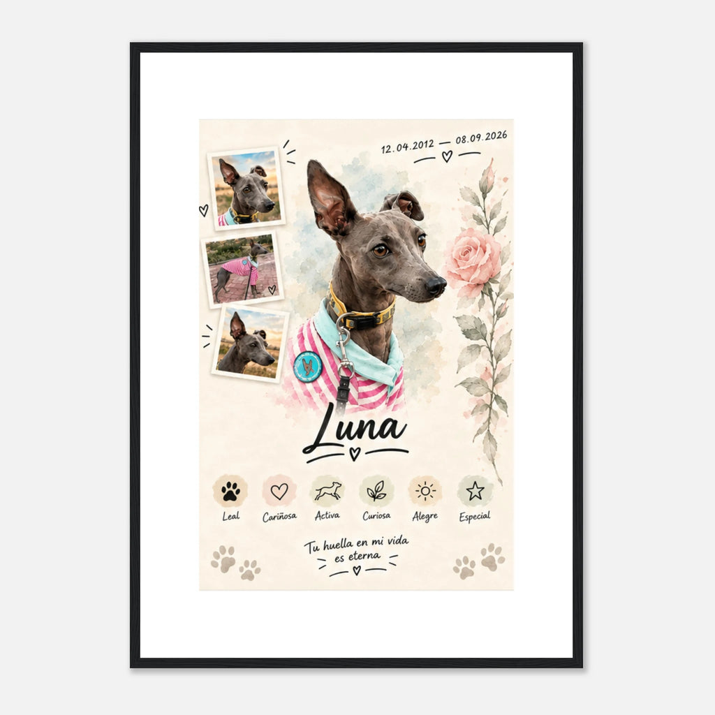 Retrato personalizado de mascota estilo Rosa – vista 16