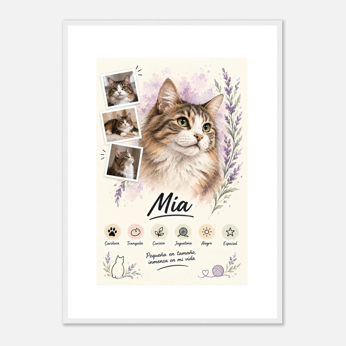 Retrato personalizado de mascota estilo Lavanda – vista 4