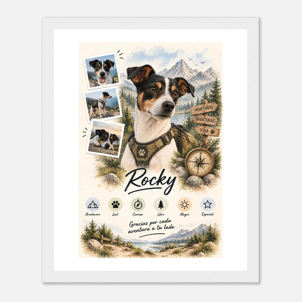 Retrato personalizado de mascota estilo Aventurero – vista 3